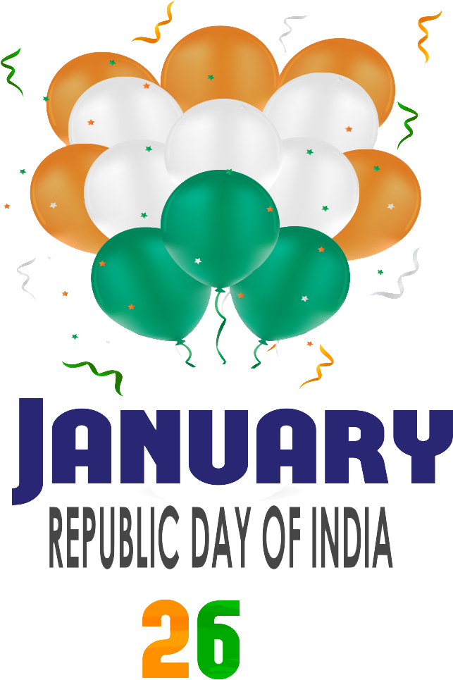 Republic Day India Balloons Celebration