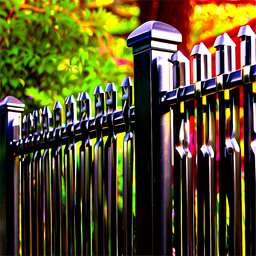 Residential Metal Fence Panels Png Mqm