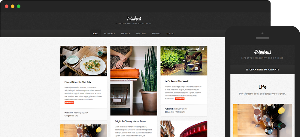 Responsive Blog Theme Preview