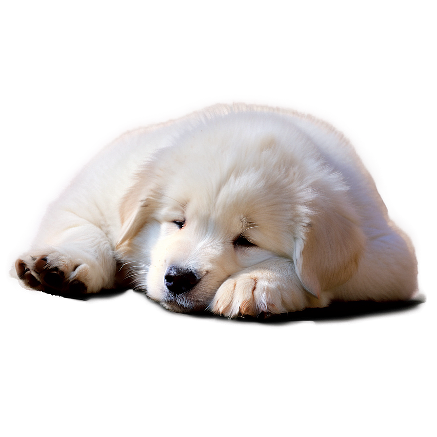 Resting Great Pyrenees Puppy Png 77