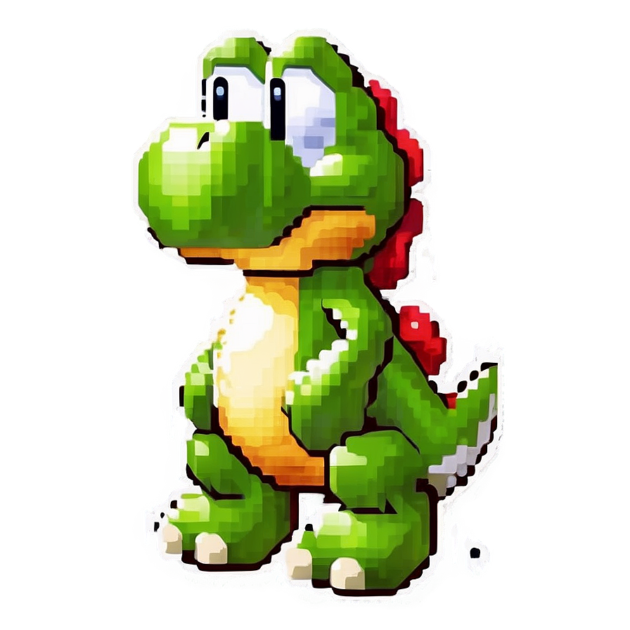 Retro 8-bit Yoshi Png Mcv13