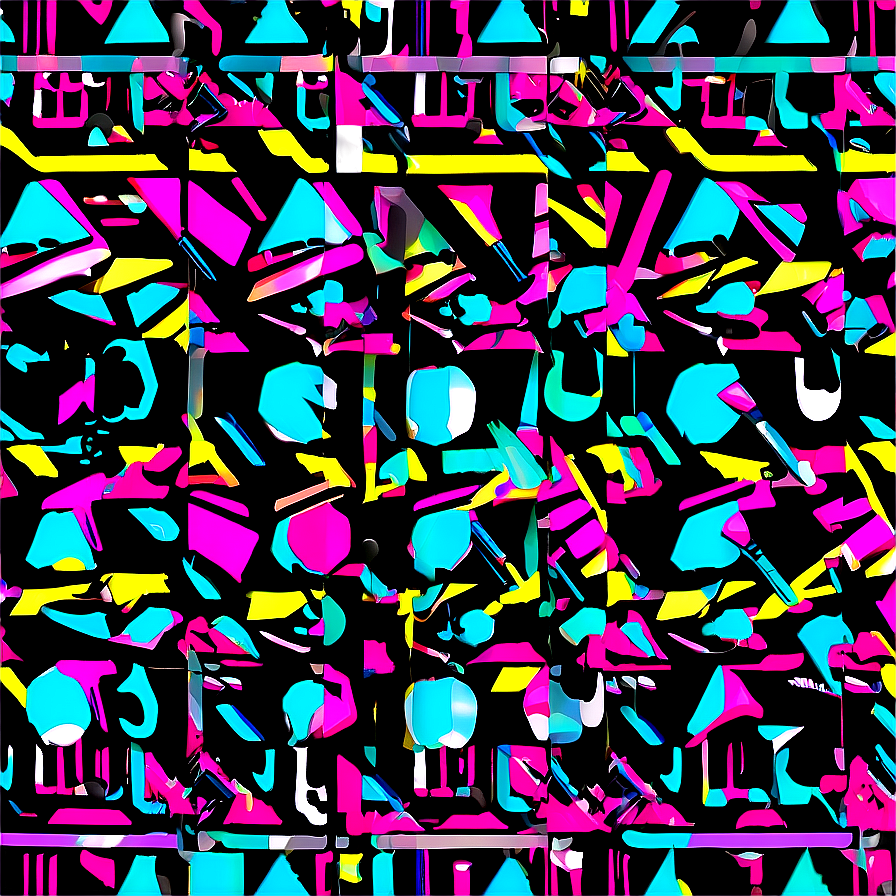 Retro 80s Patterns Png Sxf