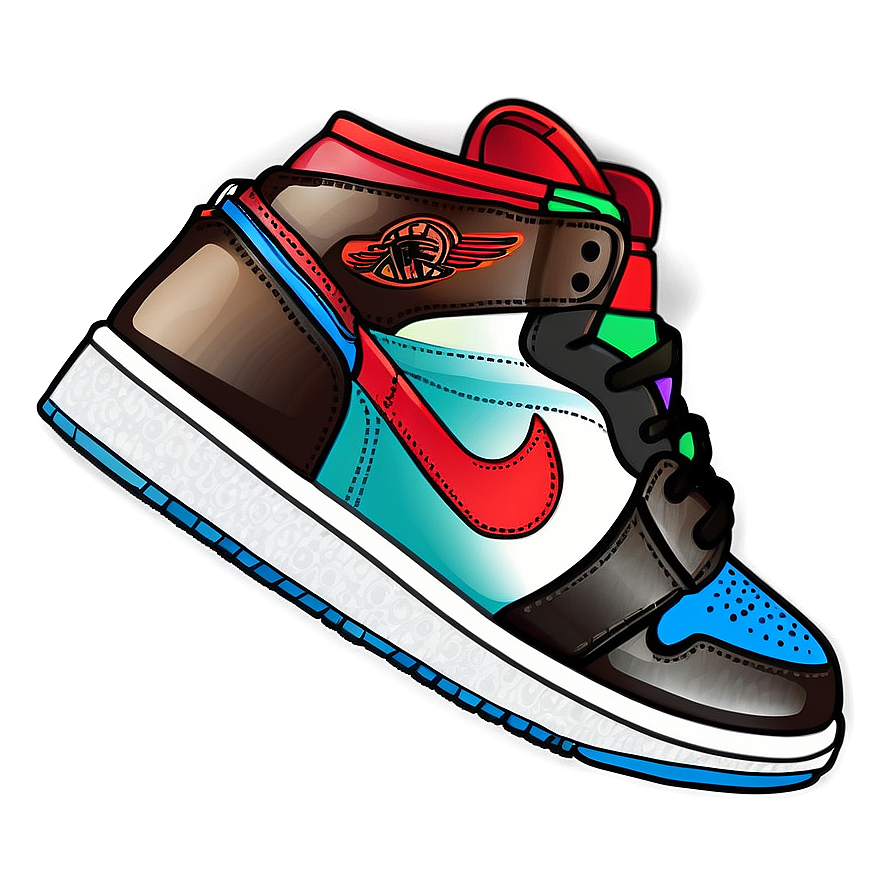 Retro Air Jordan 1 Illustration Png 49