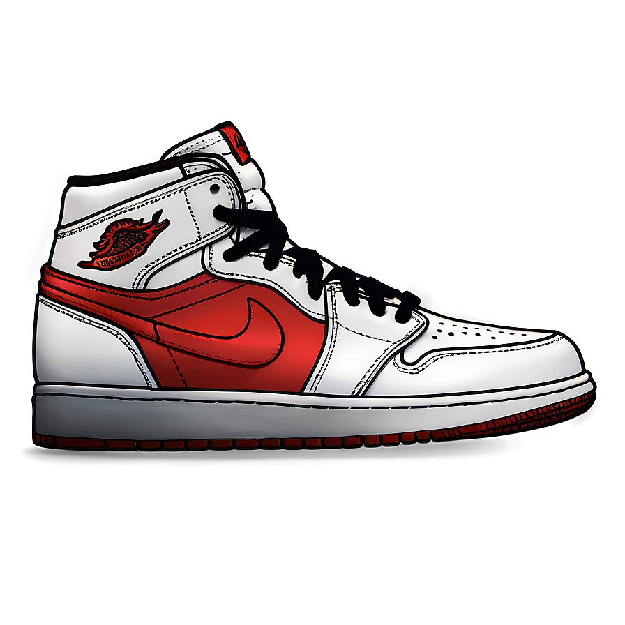 Retro Air Jordan 1 Illustration Png 76