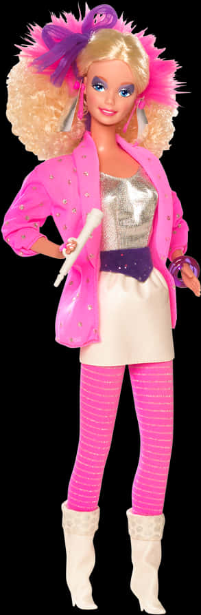 Retro Barbie Dollin Pink80s Outfit