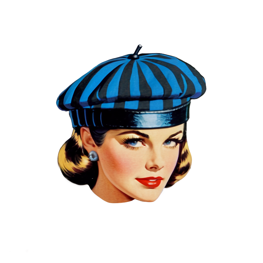 Retro Beret Graphic Png 62