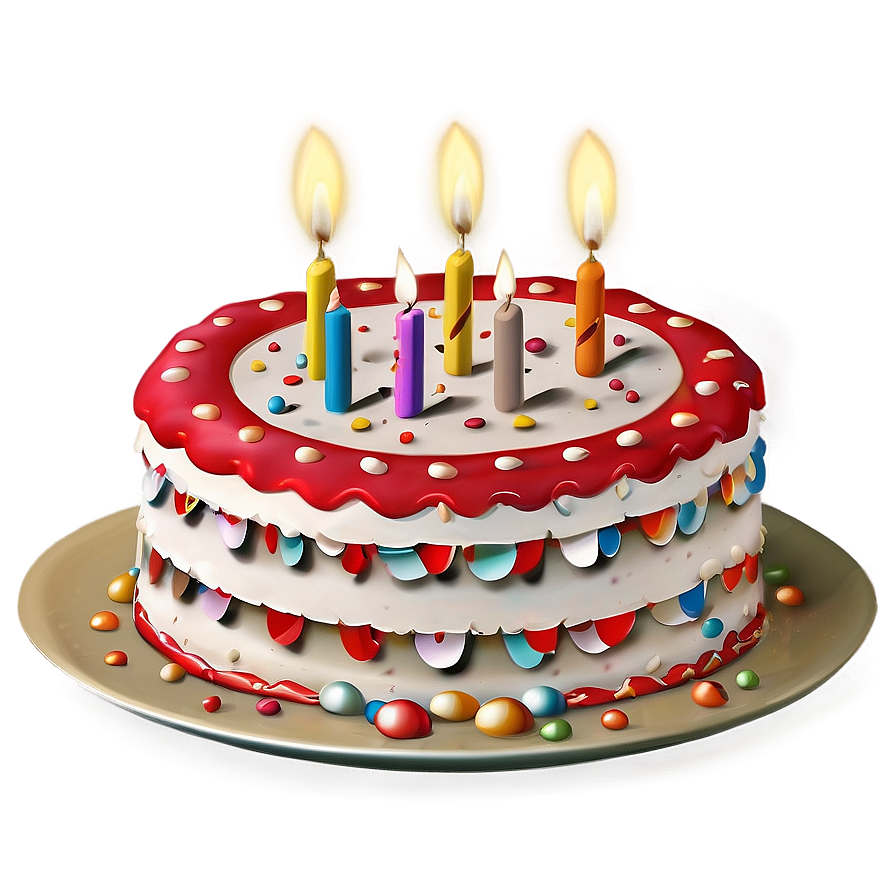 Retro Birthday Cake Png 05042024