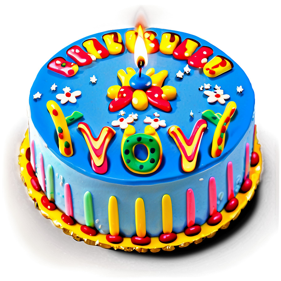 Retro Birthday Cake Png 7