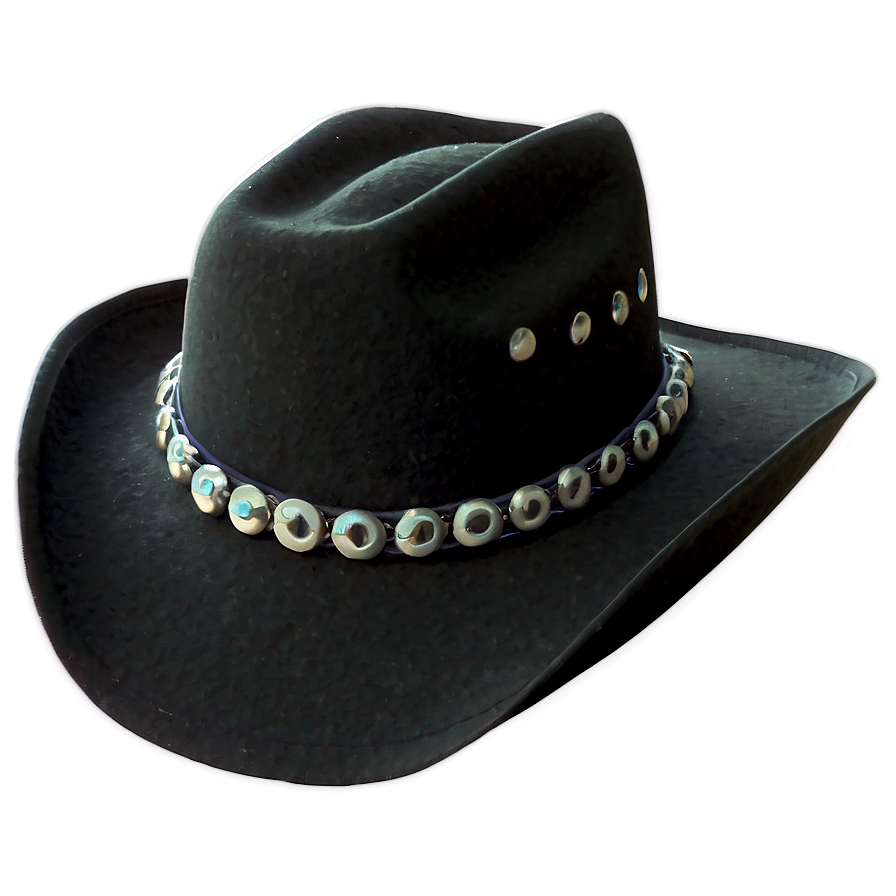 Retro Black Cowboy Hat Png Crv4