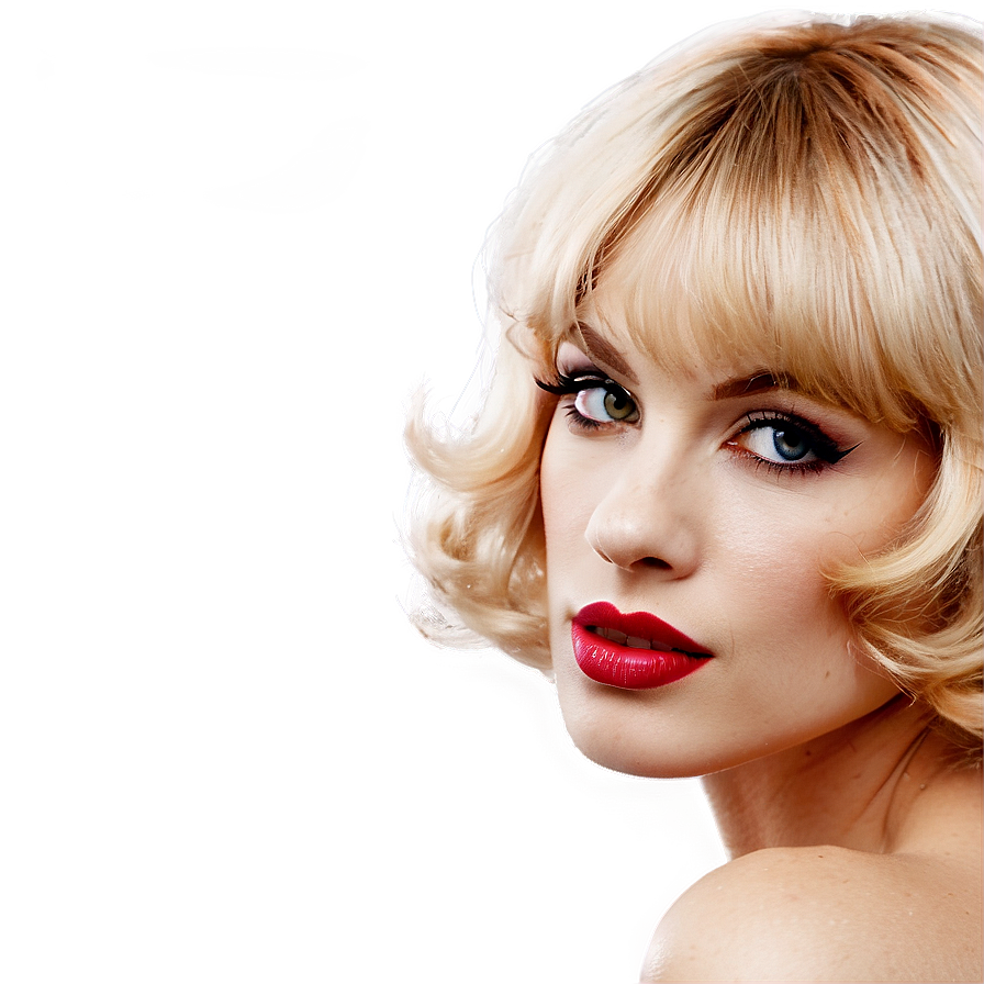 Retro Blonde Bangs Png 60