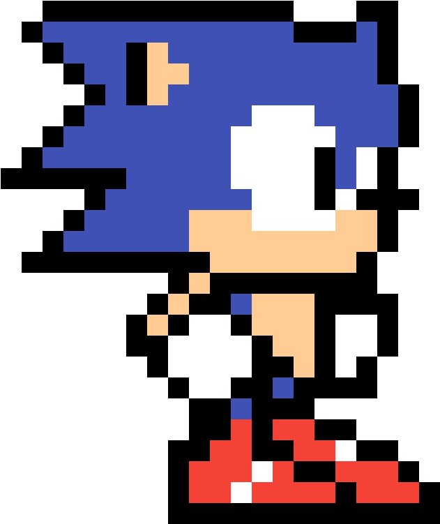 Retro Blue Character Pixel Art