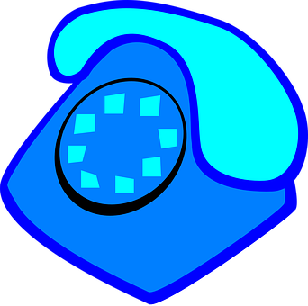 Retro Blue Phone Icon