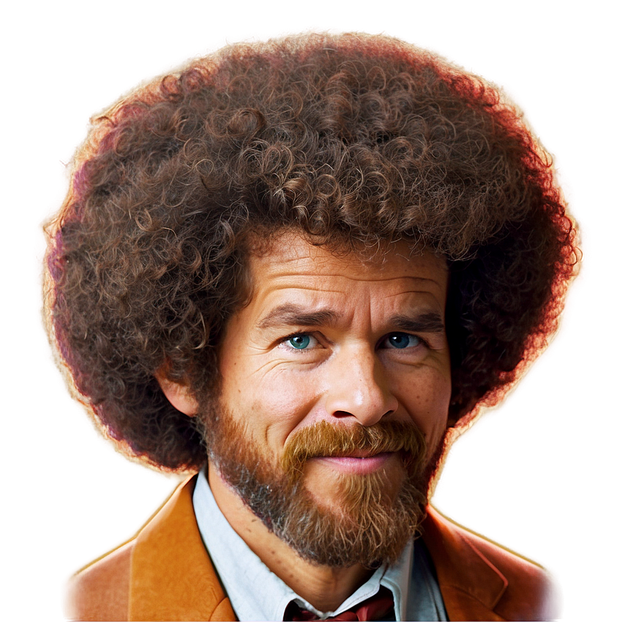 Retro Bob Ross Hair Png 06282024