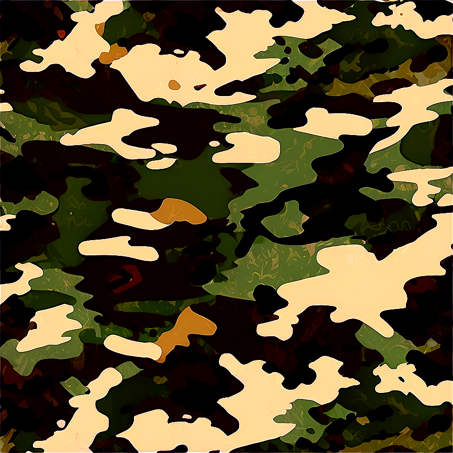 Retro Camouflage Print Png Nnh78