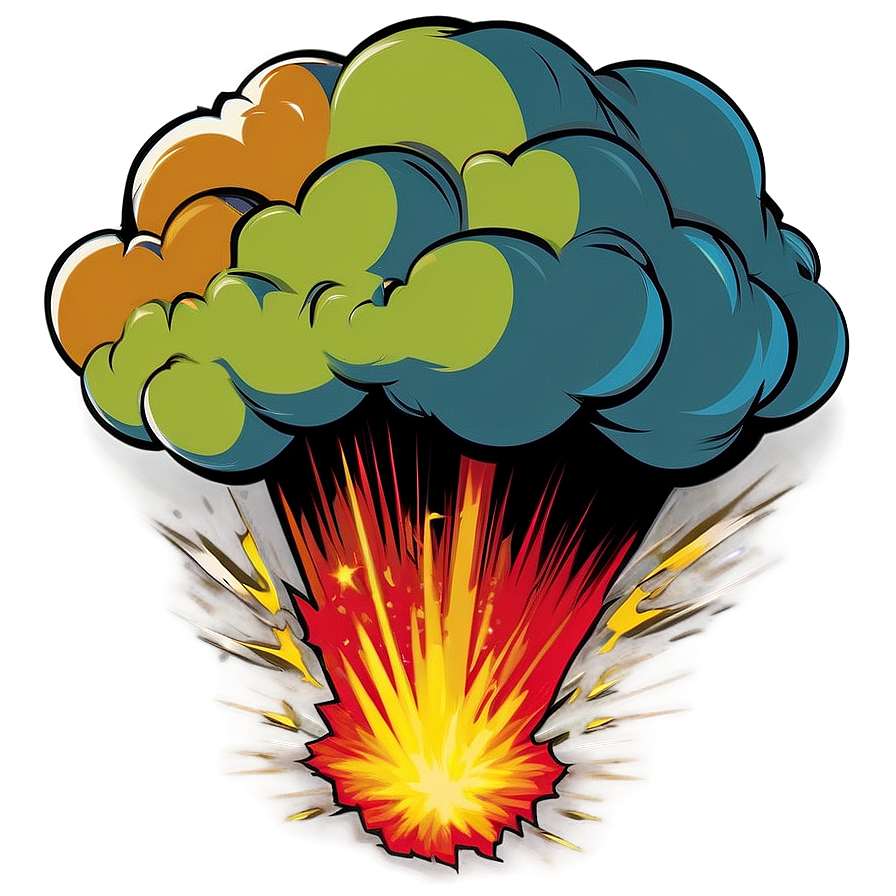 Retro Cartoon Explosion Png Ajx