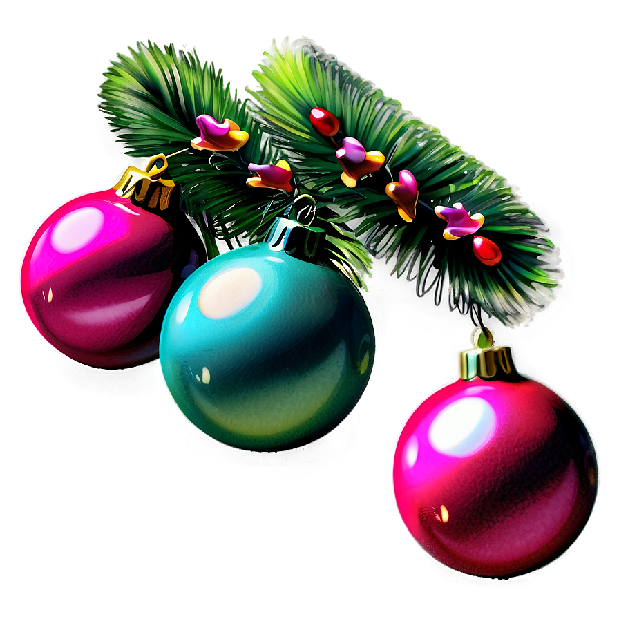 Retro Christmas Decorations Png 06252024