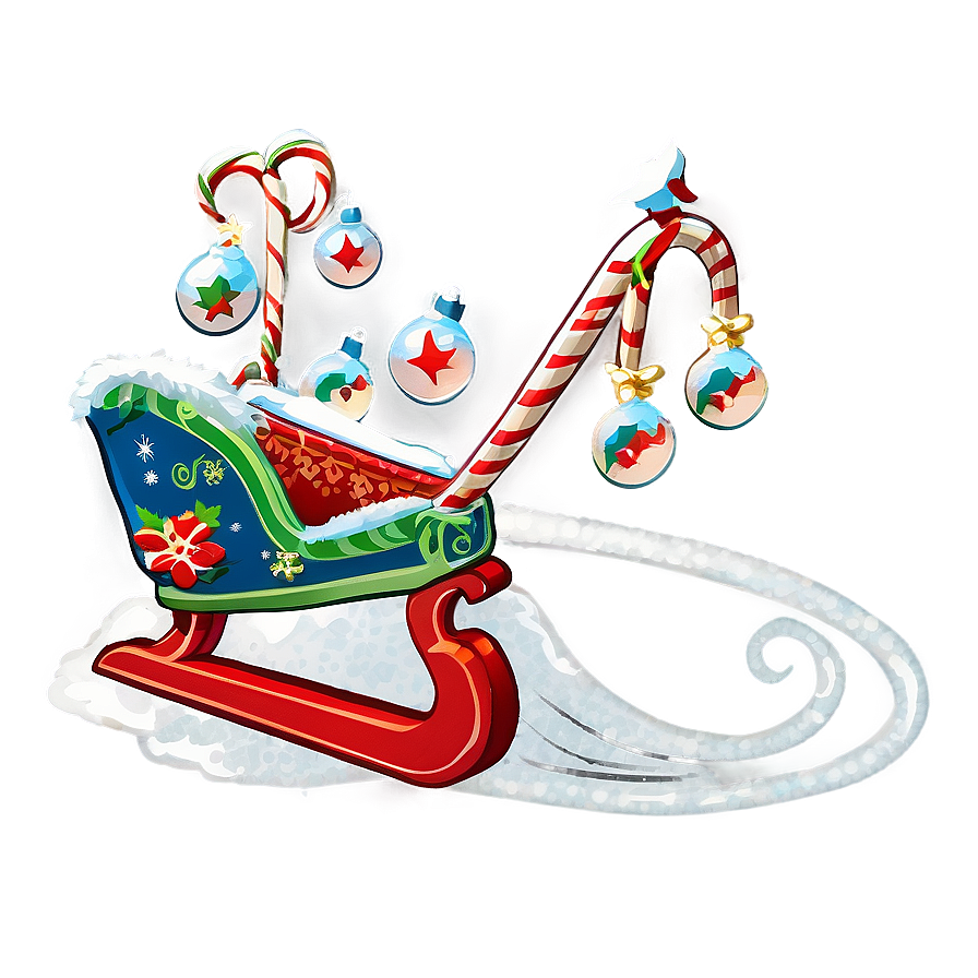 Retro Christmas Sled Png 61