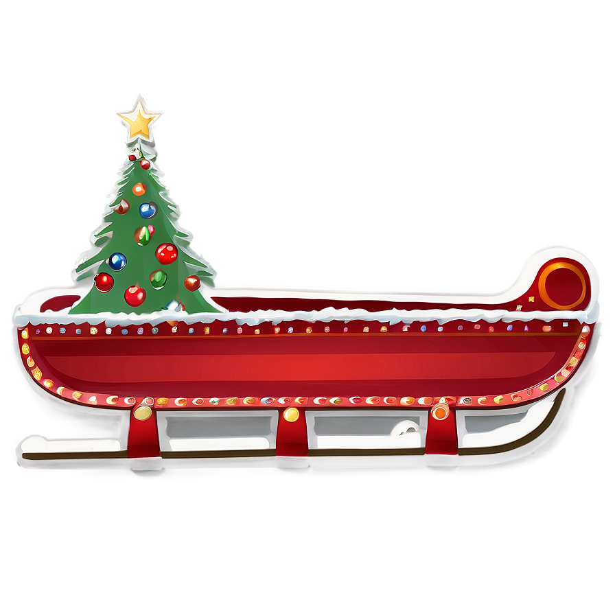 Retro Christmas Sled Png Bpa90