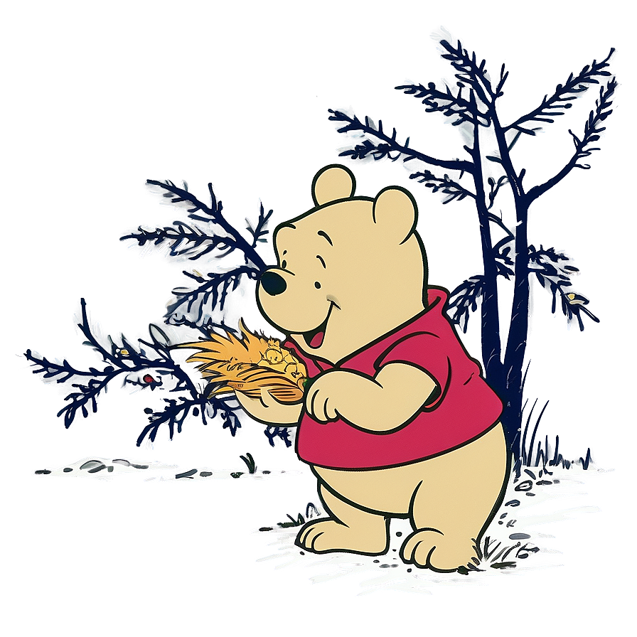 Retro Classic Pooh Bear Fall Png Aiy89