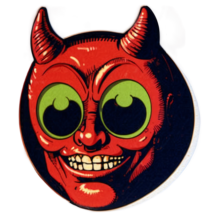 Retro Devil Sticker Png Aff52