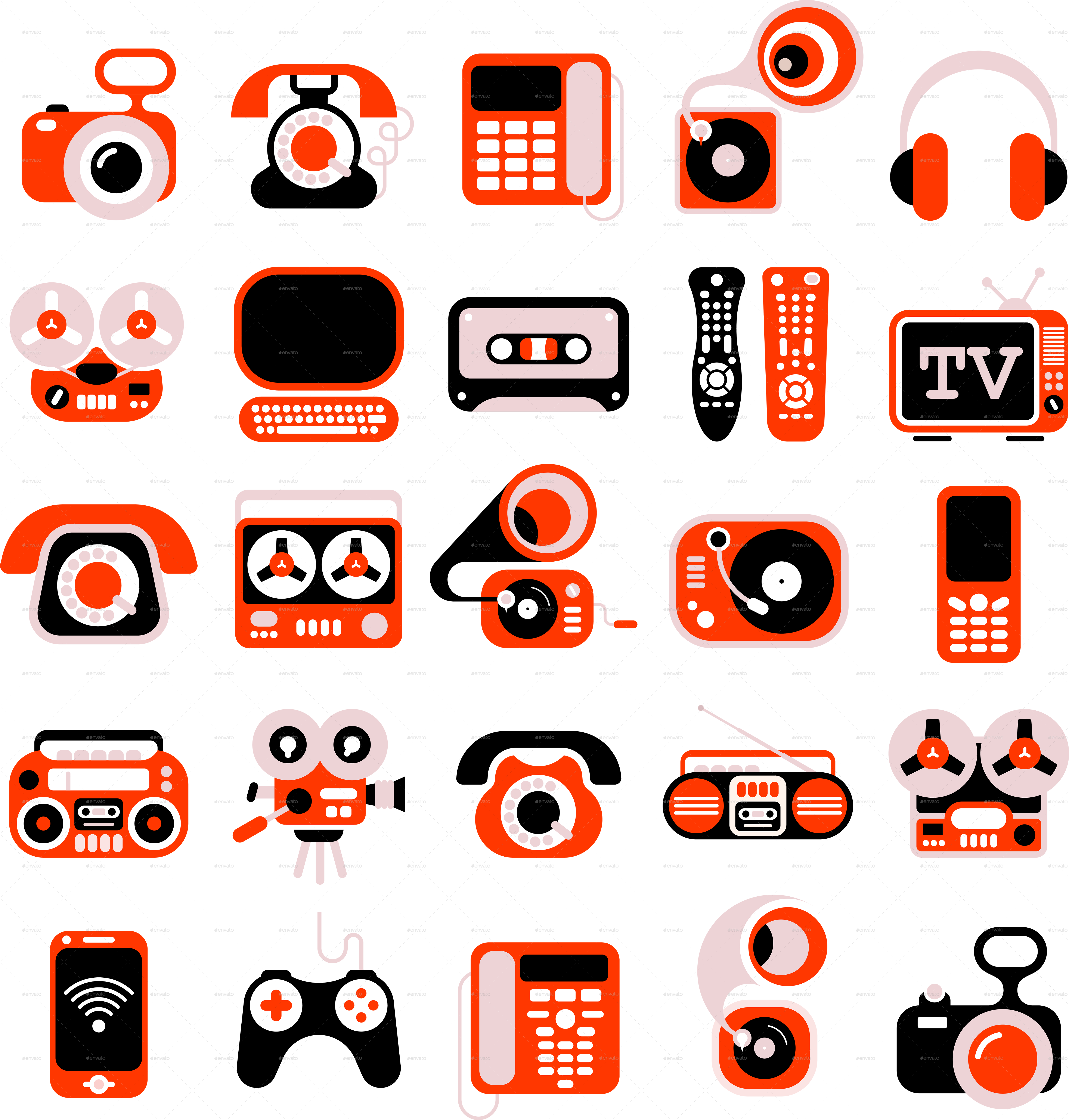 Retro Electronics Pattern