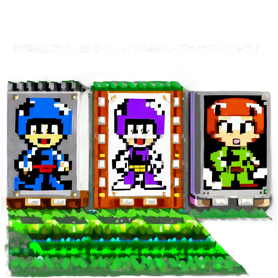 Retro Game Characters Png Hta