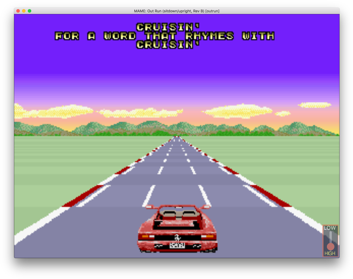 Retro Game Sports Car Cruising