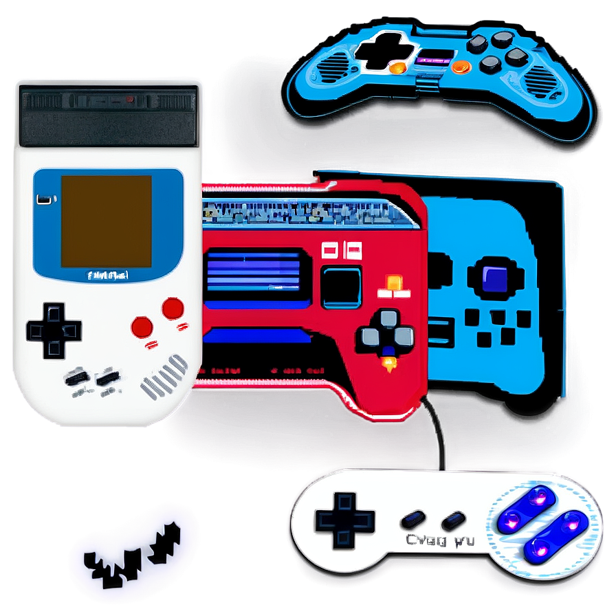 Retro Gaming Collection Png 06112024