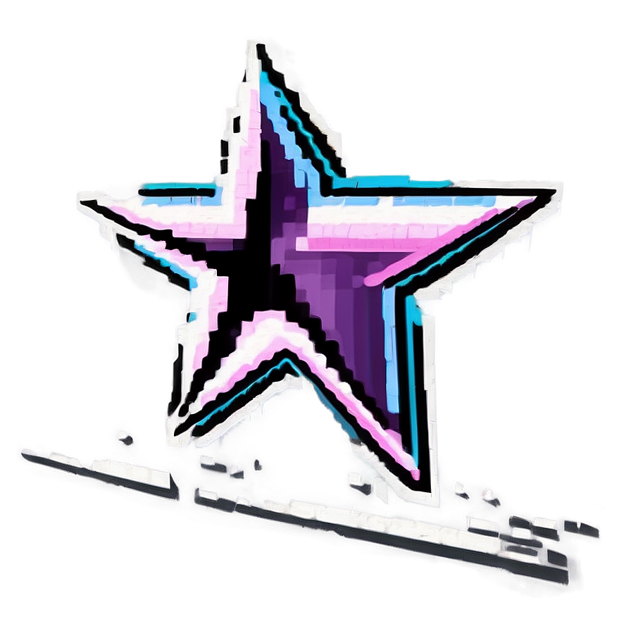 Retro Gaming Pixel Star Png Yix38