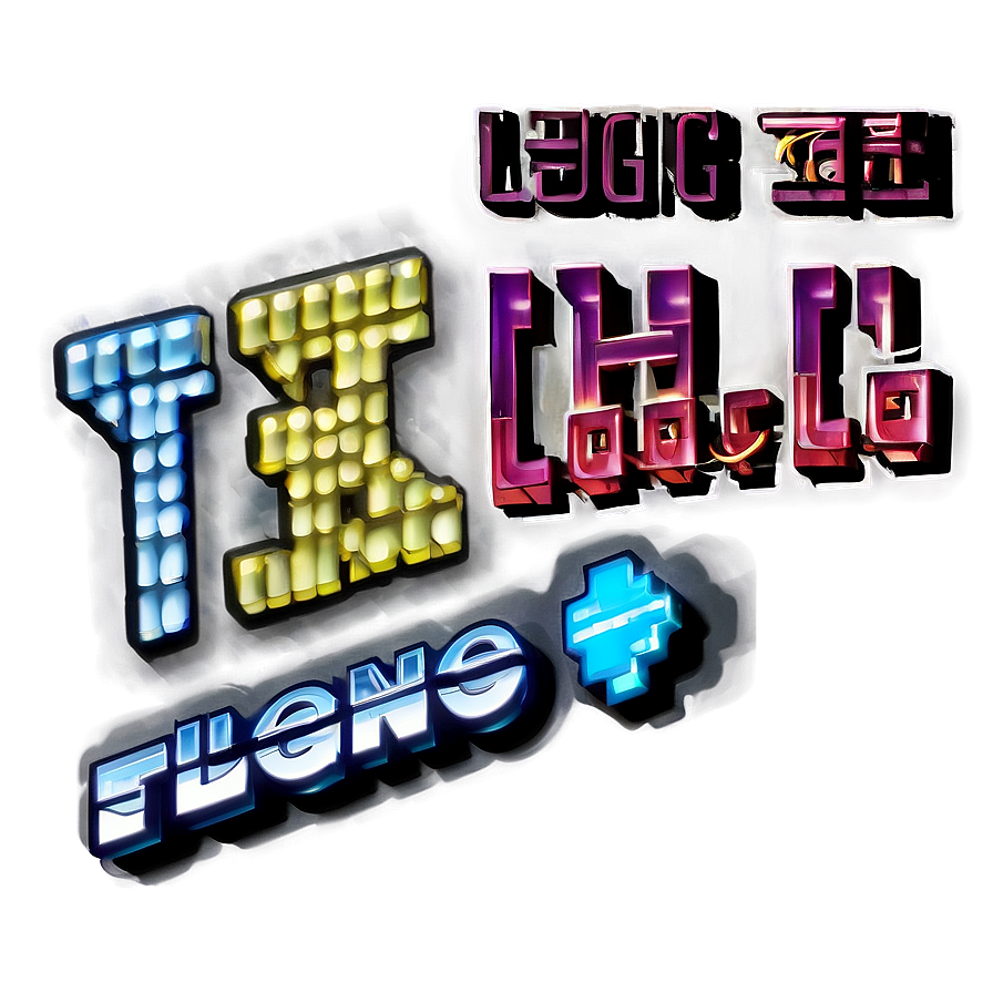 Retro Gaming3 D Text Design