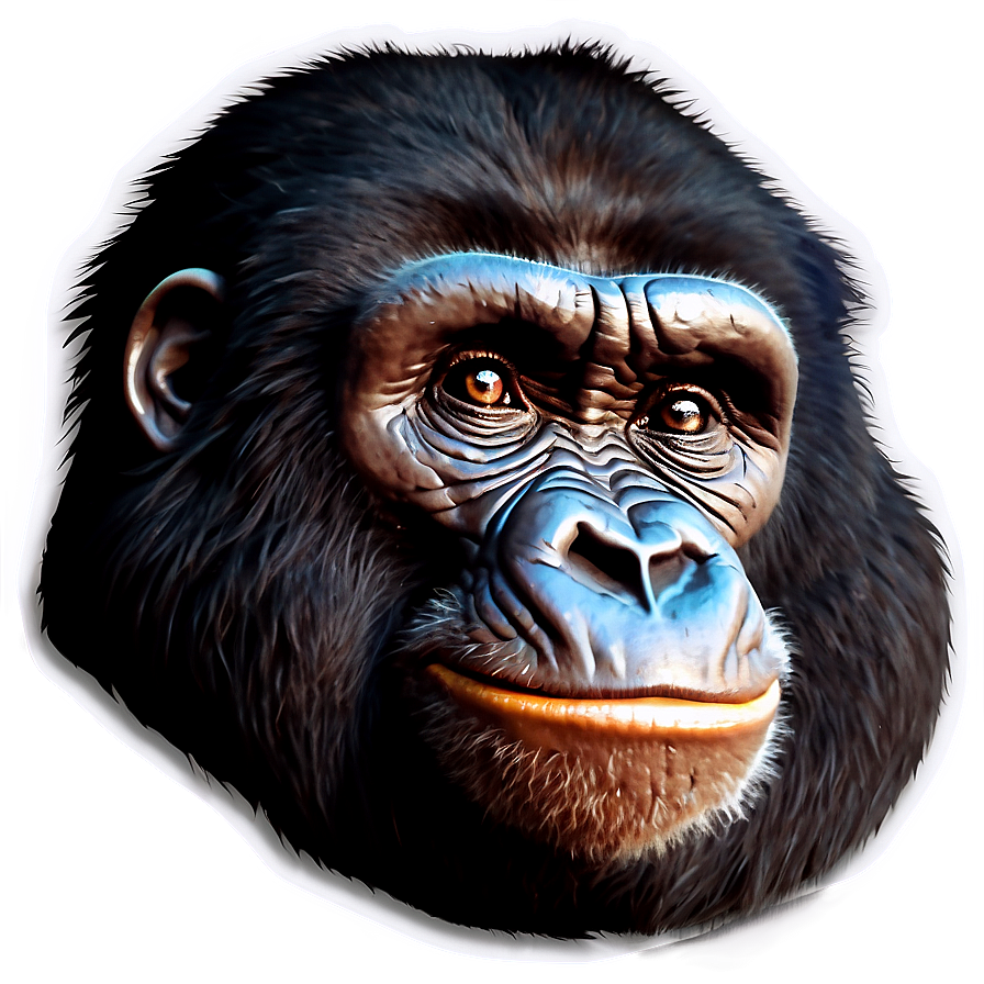 Retro Gorilla Sticker Png Ieq