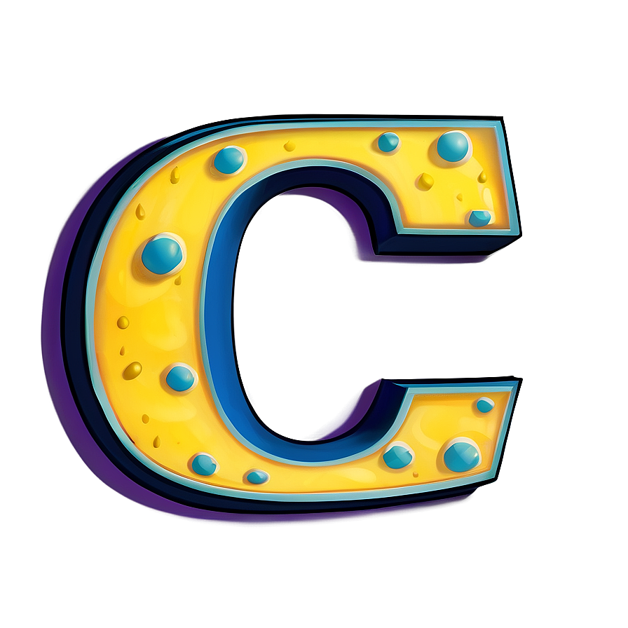 Retro Letter C Png Bkp