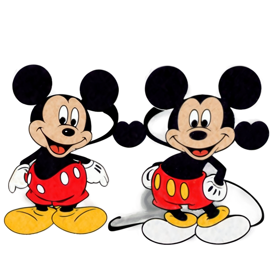 Retro Mickey Mouse Illustration Png Eph