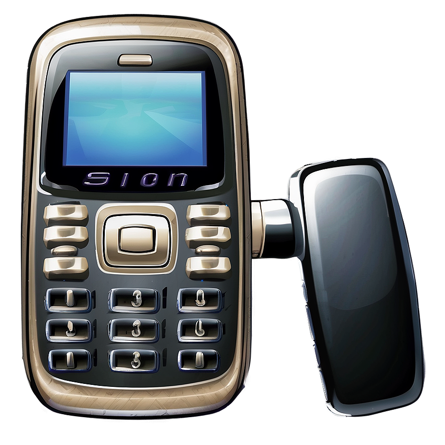 Retro Mobile Phone Design Png Lpu23