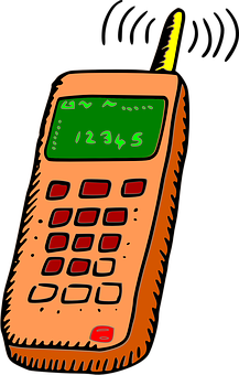 Retro Mobile Phone Illustration