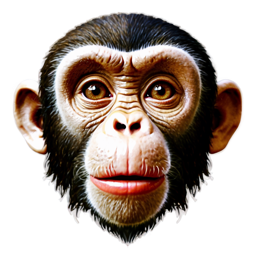 Retro Monkey Face Poster Png Igu79