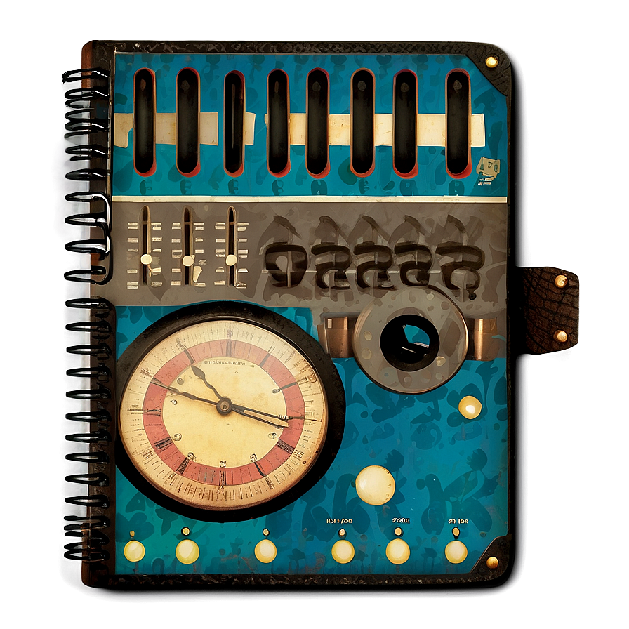 Retro Notebook Cover Png Ncj45