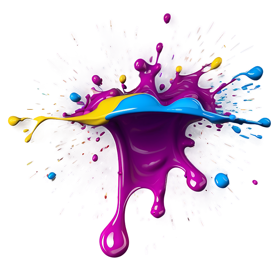 Retro Paint Splash Png 36