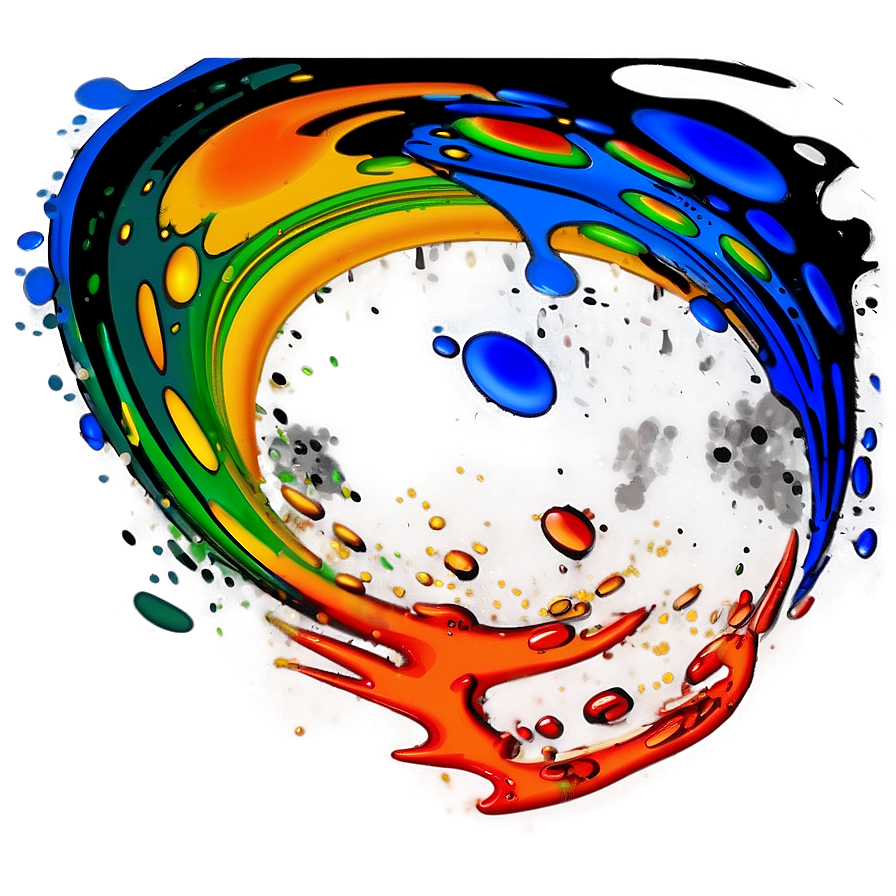 Retro Paint Splash Png Ayo