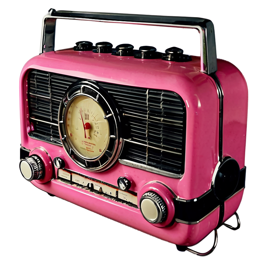 Retro Pink Radio Png 56