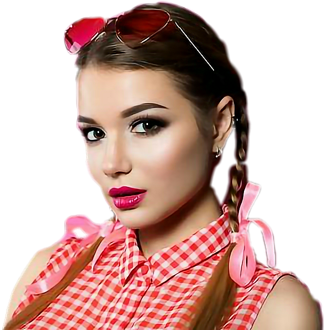 Retro Pink Styled Woman