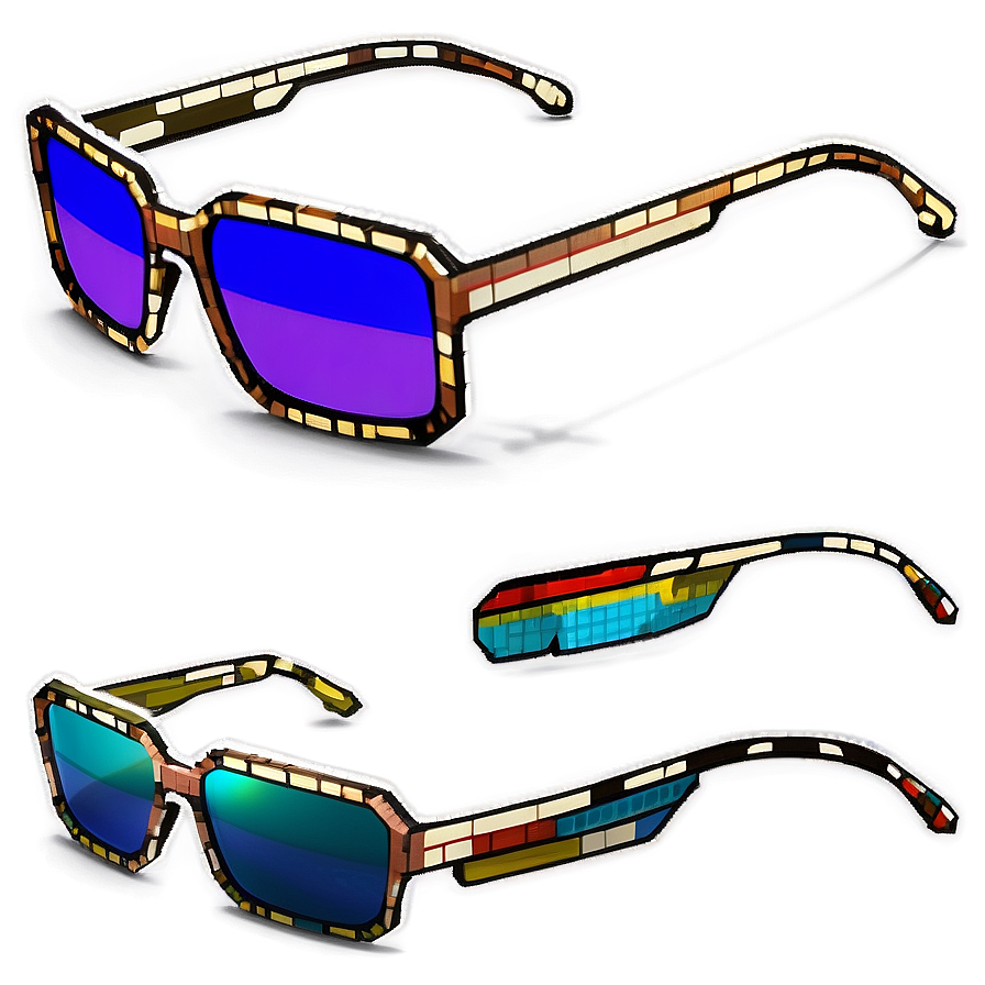 Retro Pixel Sunglasses Png 06112024