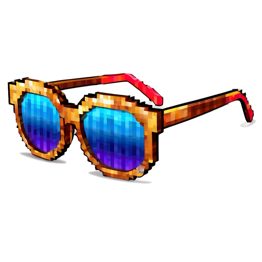 Retro Pixel Sunglasses Png Sjc85