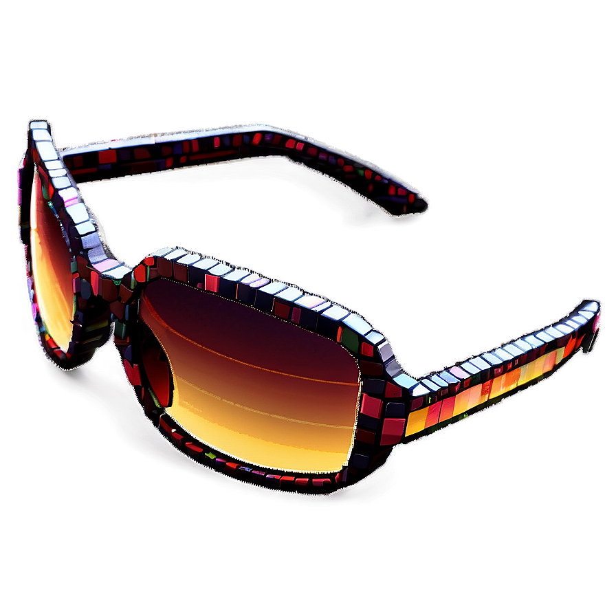 Retro Pixelated Sunglasses Png 06242024