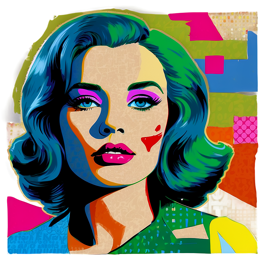 Retro Pop Art Mural Png Tup