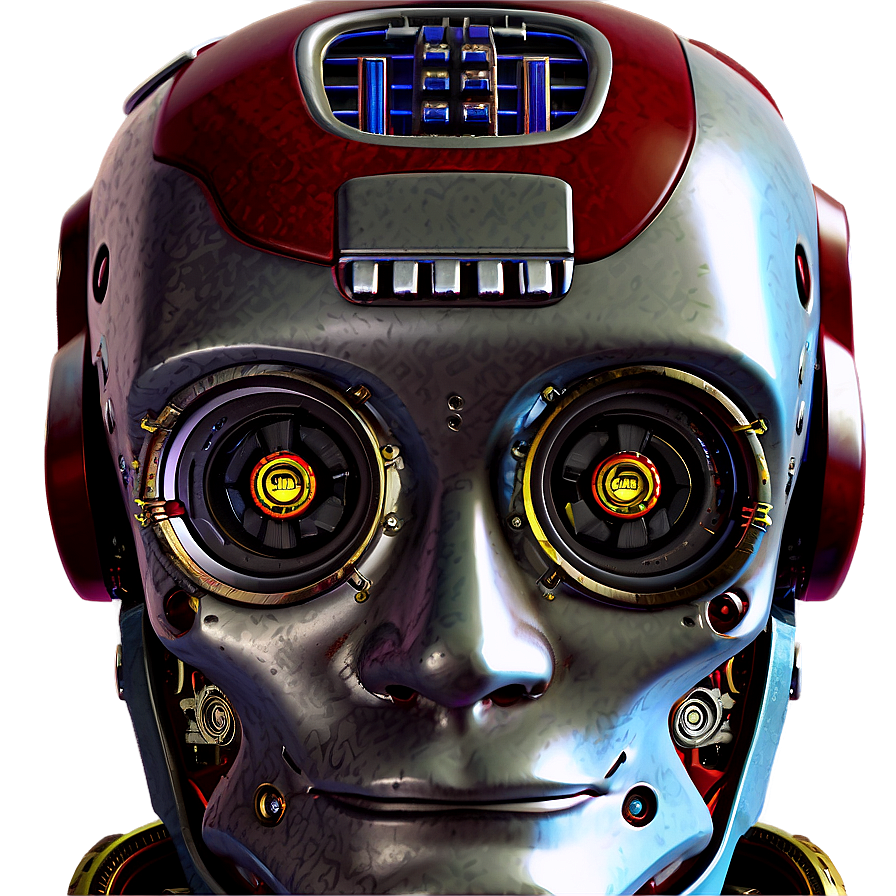 Retro Robot Head Png 06212024