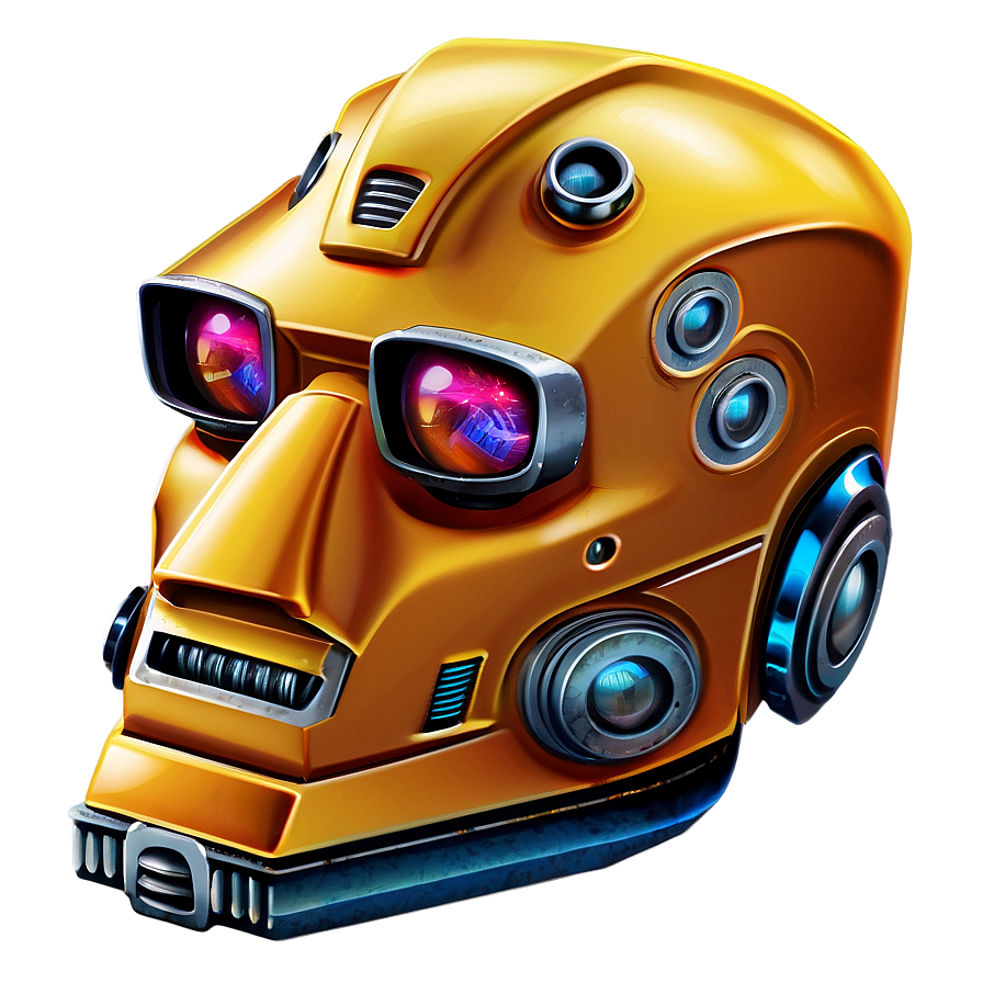 Retro Robot Head Png Vyc