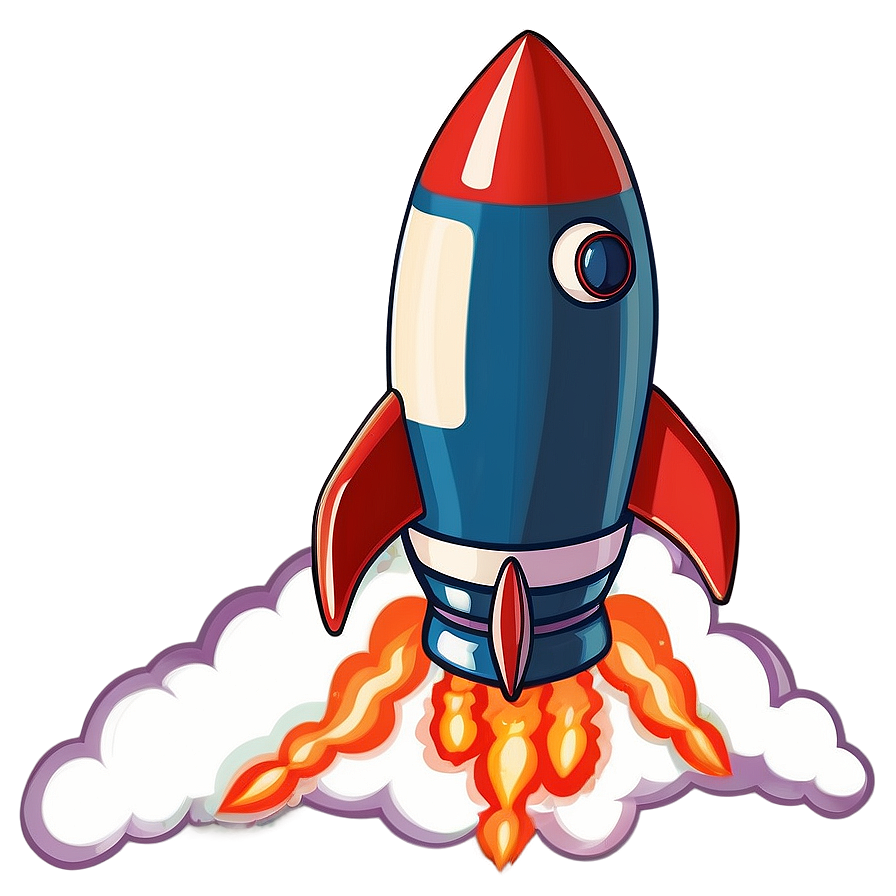 Retro Rocket Clipart Png 14