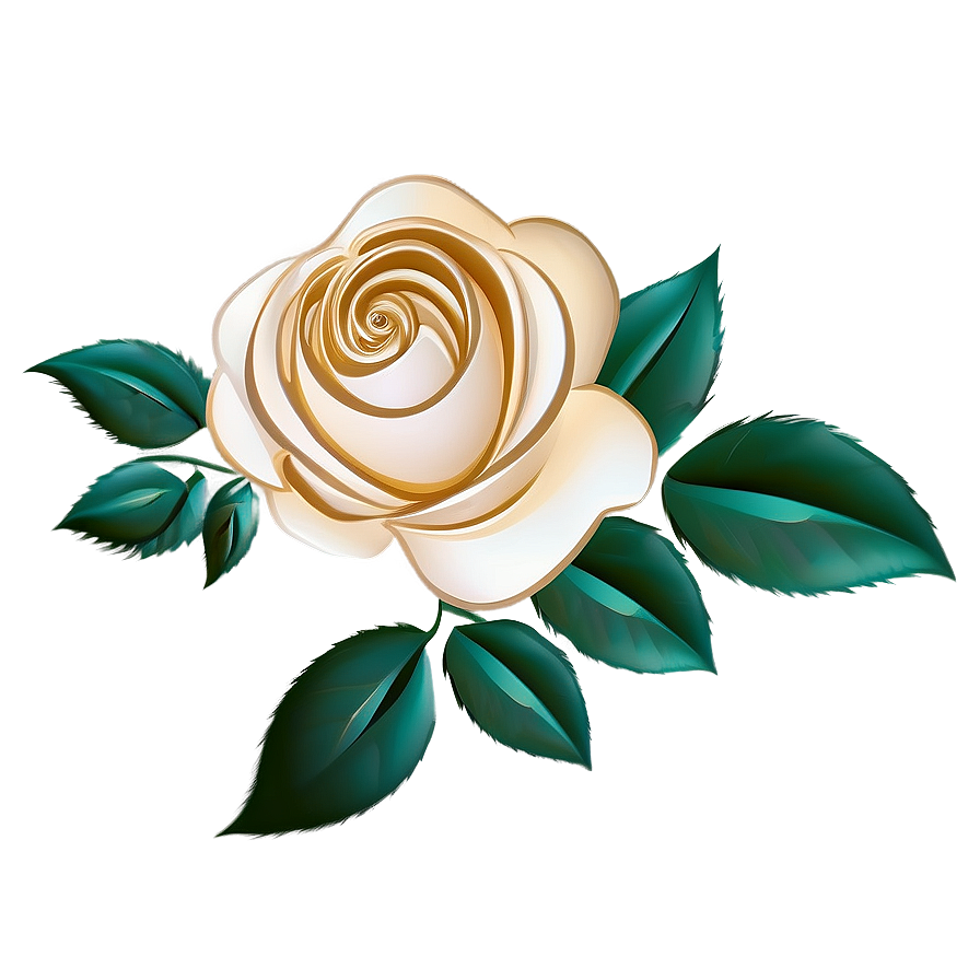 Retro Rose Artwork Png 31