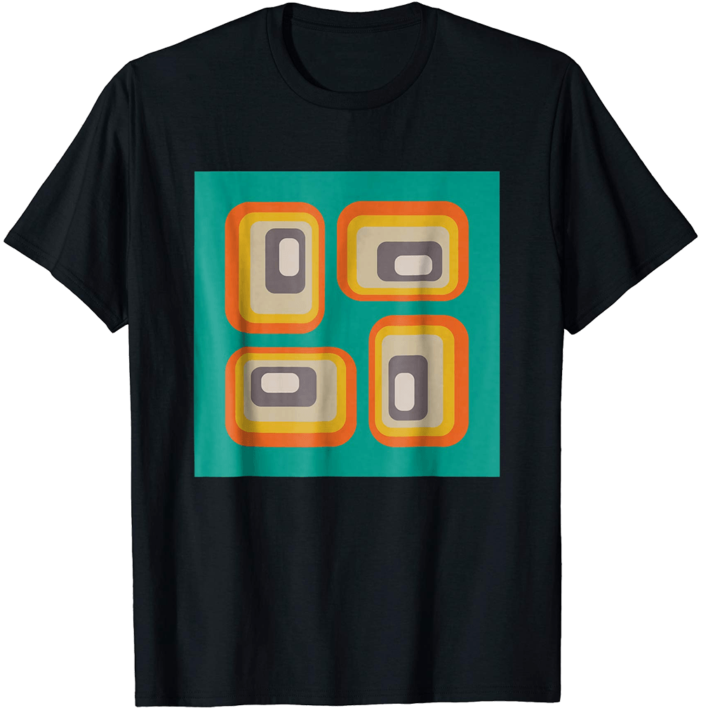 Retro Rounded Rectangle Tshirt Design